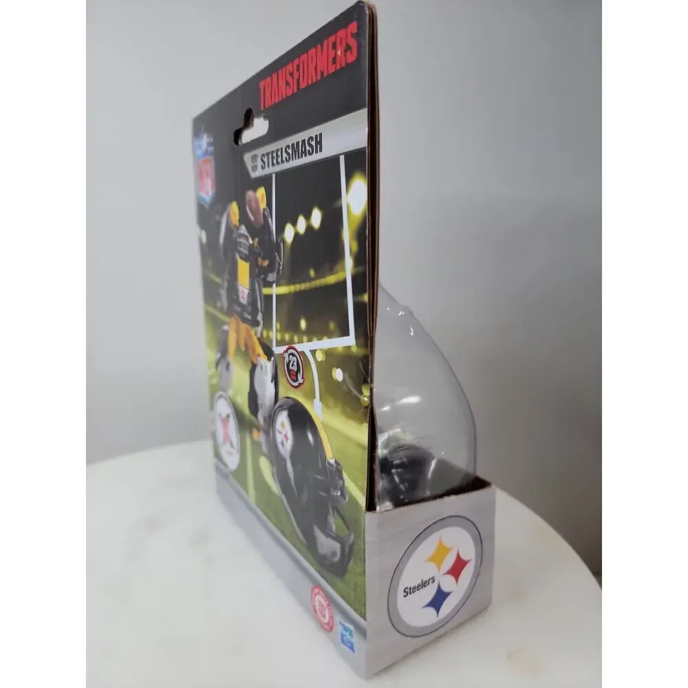 Transformers NFL Steelsmash Steelers Action Figure Helmet Hasbro New Sealed